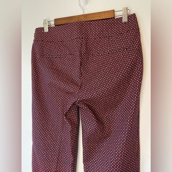 ANN Taylor Loft Women's 2 Marisa Pink Geometric Business Ankle‎ Pants Colorful - Picture 7 of 14